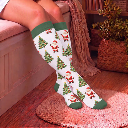 Plusock Plus Size Christmas Pattern Compression Socks - image 3