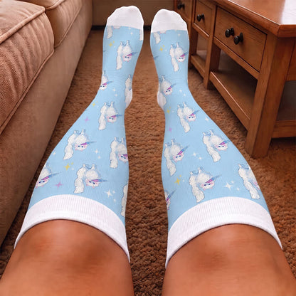 Plusock Plus Size Magic Bunnies Cats Dogs Compression Socks - image 1