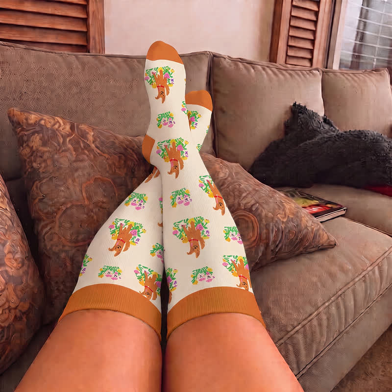 Plusock Plus Size Magic Bunnies Cats Dogs Compression Socks - image 3