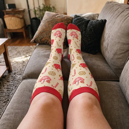 Plusock Plus Size Christmas Drinks Compression Socks - image 2