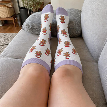 Plusock Plus Size Festive Reindeer Compression Socks - image 2