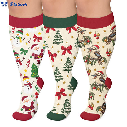 Weihnachtsmann-Kompressionsstrümpfe in Übergröße - image 0