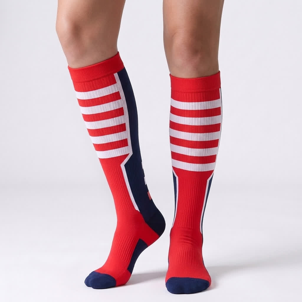 Plusock American Flag Compression Socks(6 Pairs) - Red - S/M - image 13