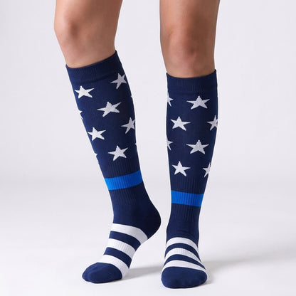 Plusock American Flag Compression Socks(6 Pairs) - Blue - S/M - image 16