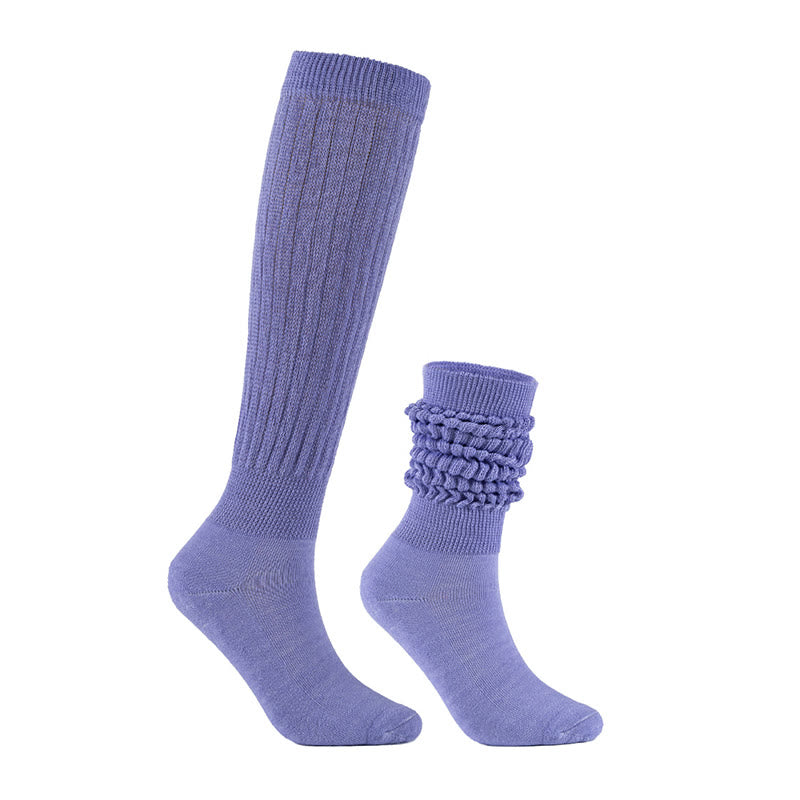 Plusock Multicolor Spiral Winter Slouch Socks(2 Pairs) - Light Purple - EU36-42(US3-8.5) - image 6