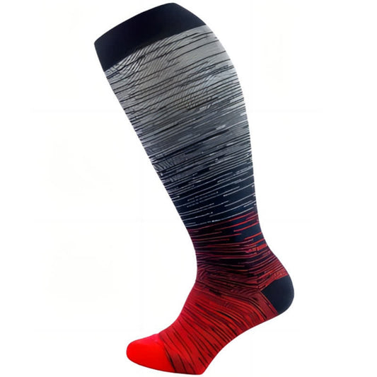 Plus Size Colorful Stripe Compression Socks - image 0