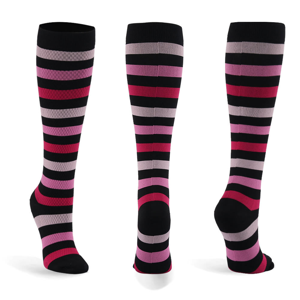 Plusock Striped Series Casual Compression Socks(6 Pairs) - image 8
