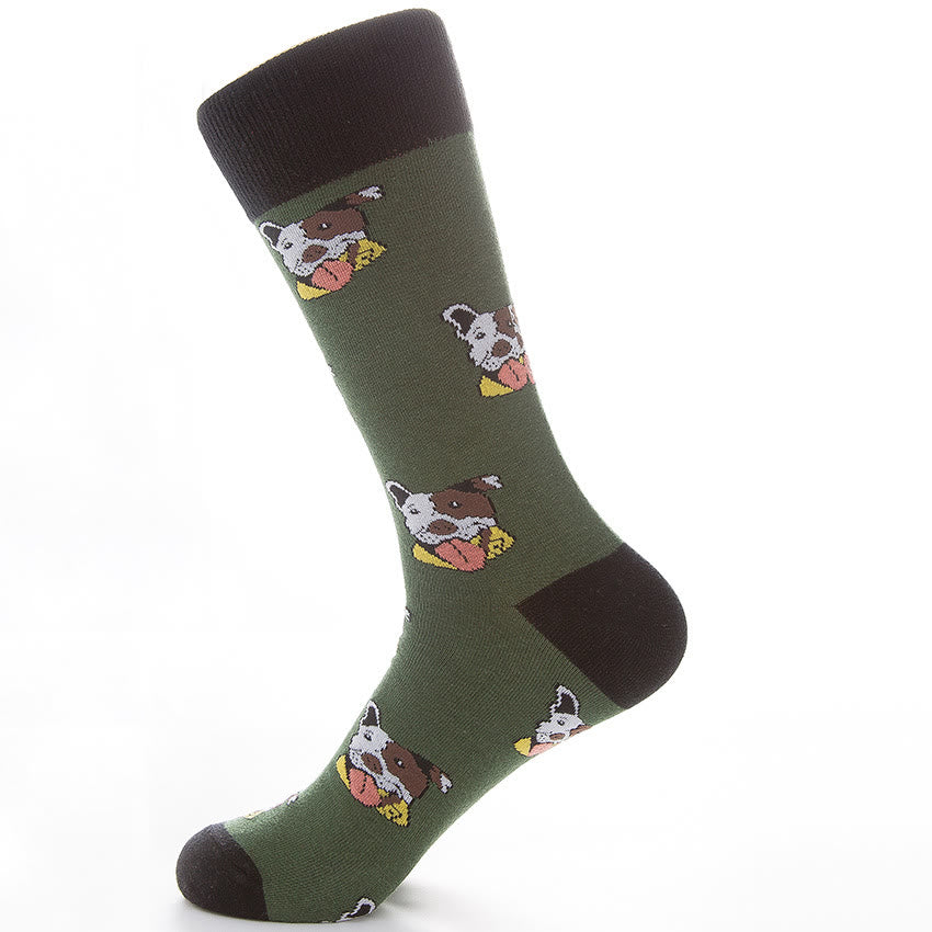 Plusock Plus Size Dalmatian Series Quarter Socks(5 Pairs)