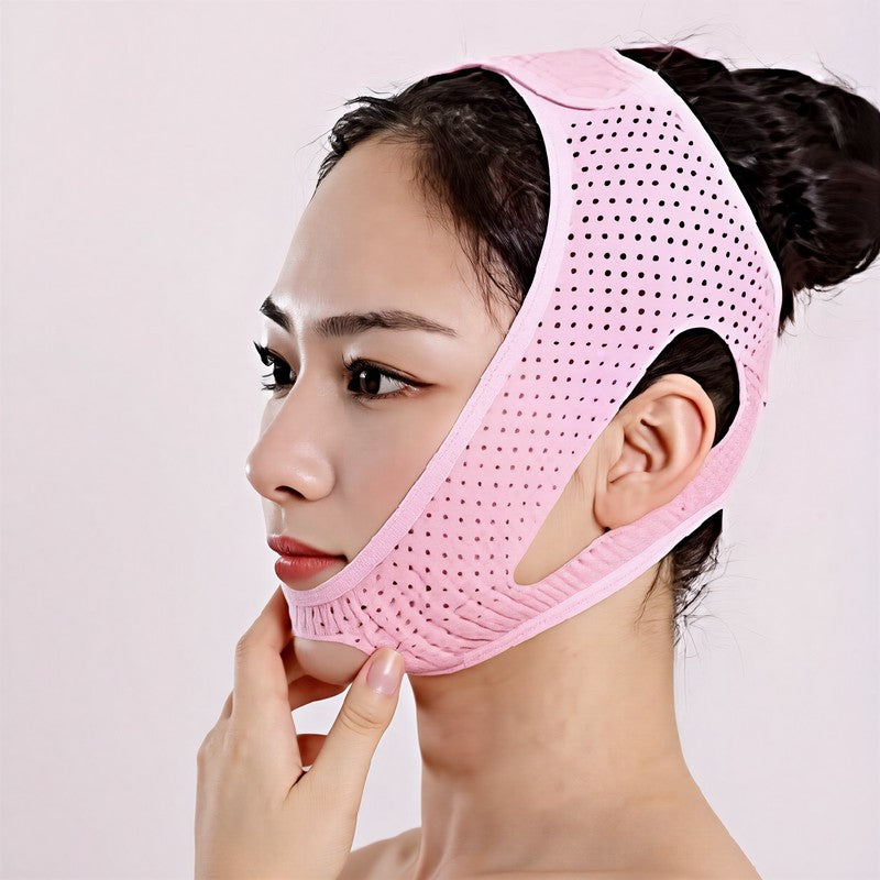 Plusock Breathable Sculpting Face Support Wrap - Pink - One Size - image 0