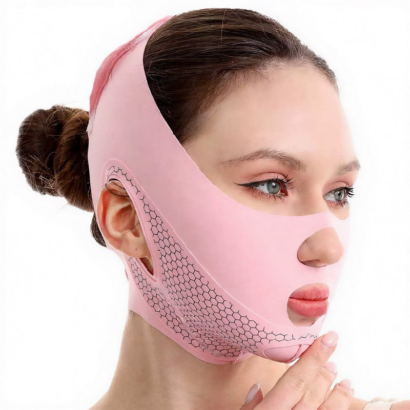 Plusock Honeycomb Contour Face Wrap - Pink - One Size - image 1