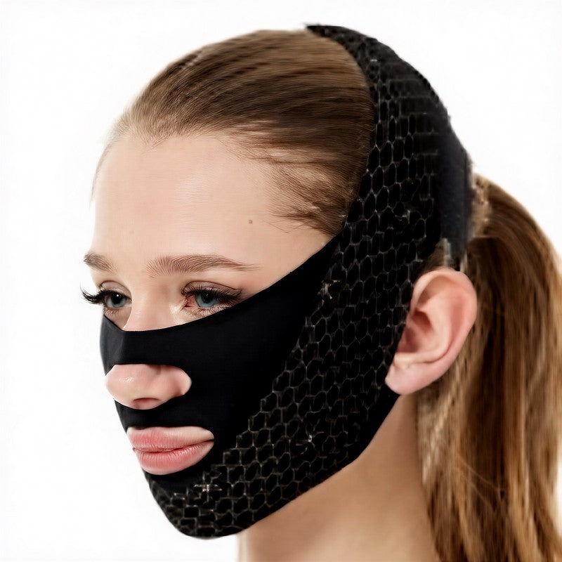 Plusock Breathable Sculpting Face Support Wrap - Black - One Size - image 1