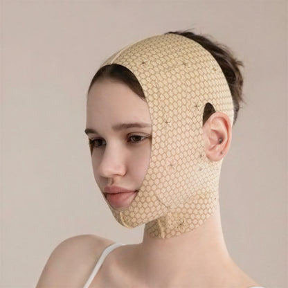 Plusock Breathable Mesh Sculpting Face Wrap - Nude - One Size - image 0