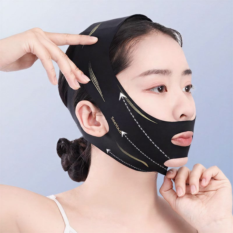 Plusock Sculpting Black Elastic Face Support Wrap - image 1