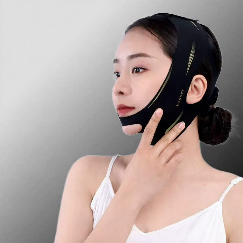 Plusock Sculpting Black Elastic Face Support Wrap - image 5