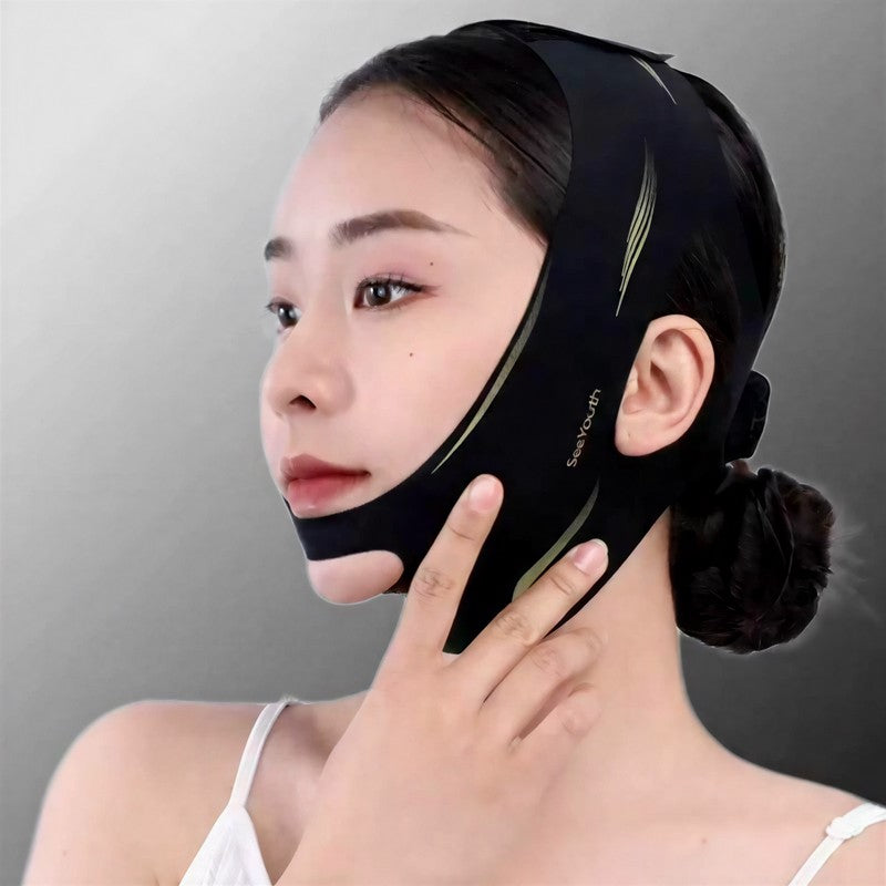 Plusock Sculpting Black Elastic Face Support Wrap - image 4