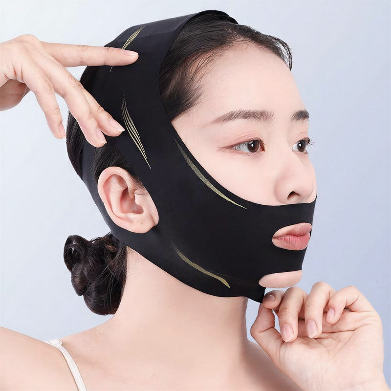 Plusock Sculpting Black Elastic Face Support Wrap - Black - One Size - image 0
