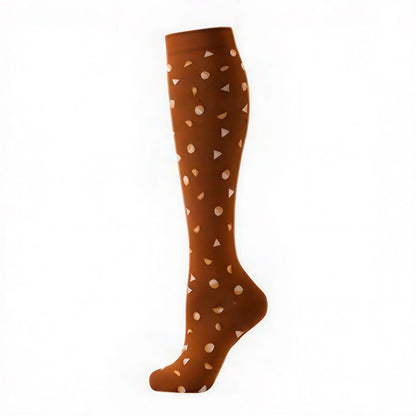 Plusock Cocoa Hearts Compression Socks(6 Pairs) - Coffee - S/M - image 10
