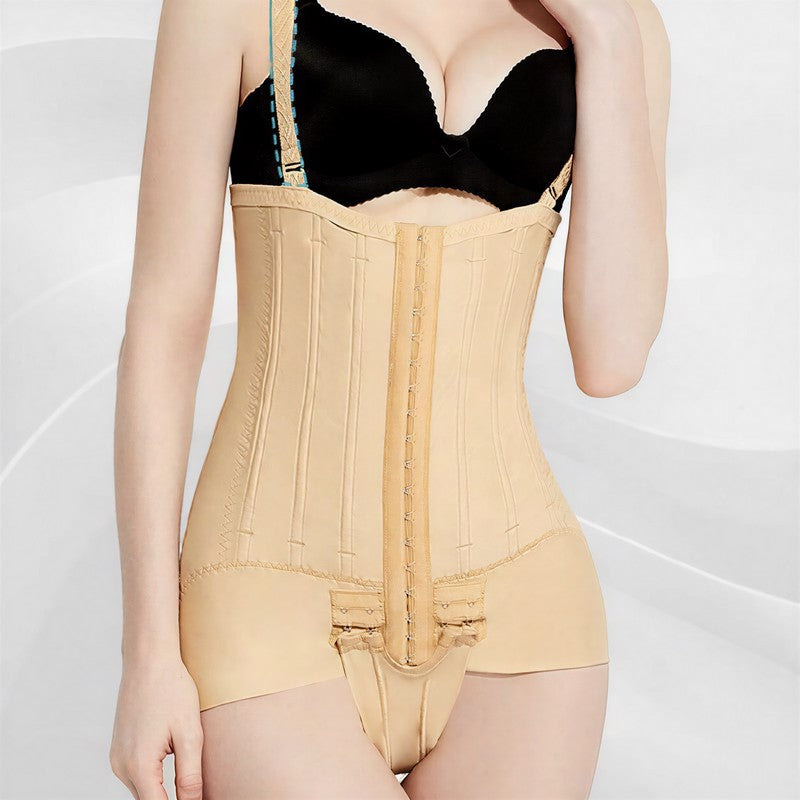 Plusock Adjustable Straps Hook-and-Eye Waist Cincher - Nude - 2XL - image 4