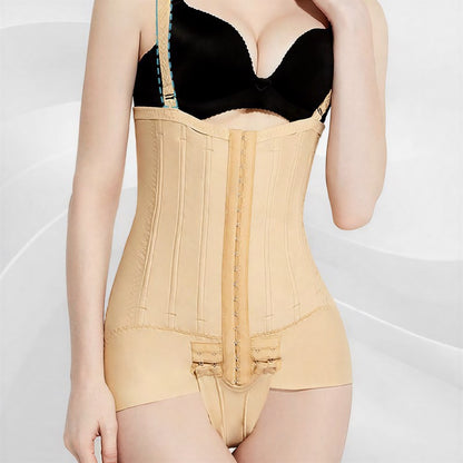 Plusock Adjustable Straps Hook-and-Eye Waist Cincher - Nude - 2XL - image 4