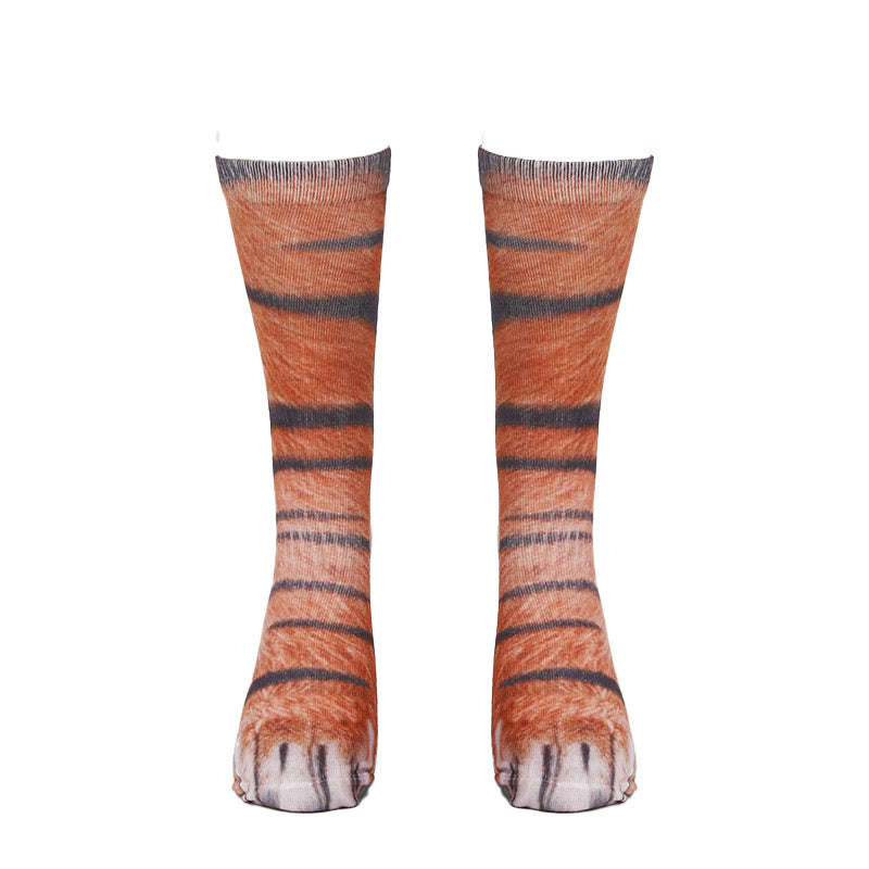 Plus Size Horse Eagle Tiger Paws Quarter Socks(3 Pairs)