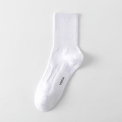 Plusock Solid Color Thickened Quarter Socks(5 Pairs) - White - EU40-48(US7-13) - image 8