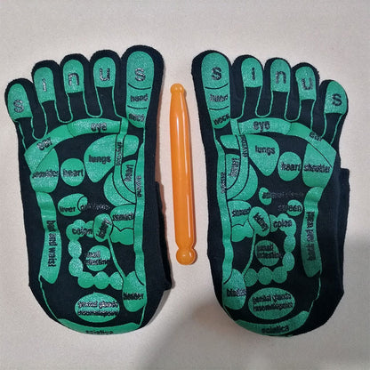 Plusock Acupressure Reflexology Foot Massage Socks  - Unisex - Black - image 2