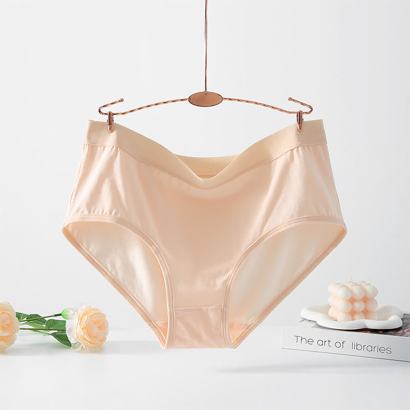 Plusock Simple High Waisted Strentch Panty(4 Packs) - Apricot - 6XL - image 5