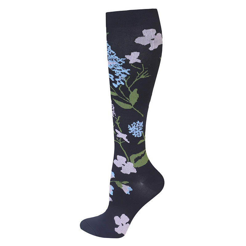 Flower Pattern Compression Socks(3 Pairs)