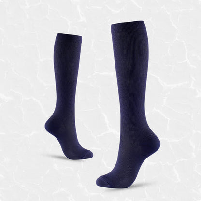 Plusock Plus Size Solid Color Anti-slip Compression Socks(6 Pairs) - image 12