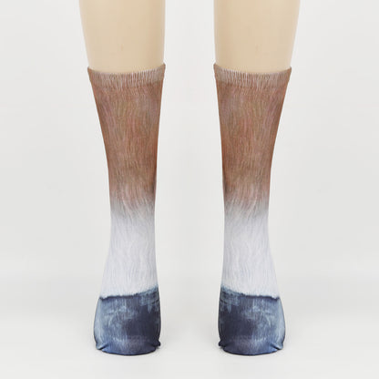 Plus Size Pig Donkey Horse Quarter Socks(3 Pairs)