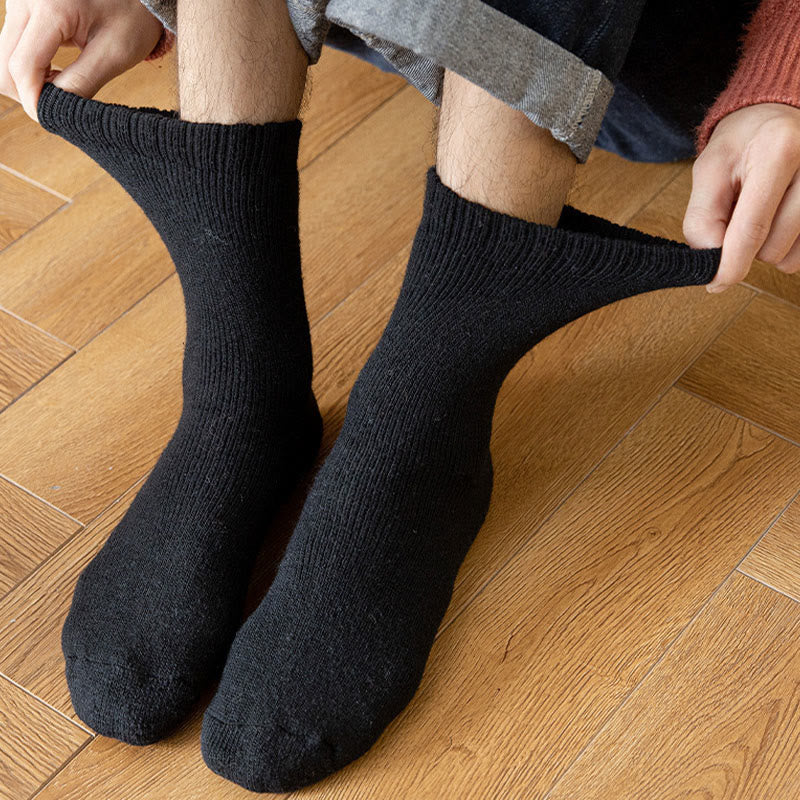 Plusock Plus Size Thick Insulated Heated Winter Crew Socks(5 Pairs) - image 8
