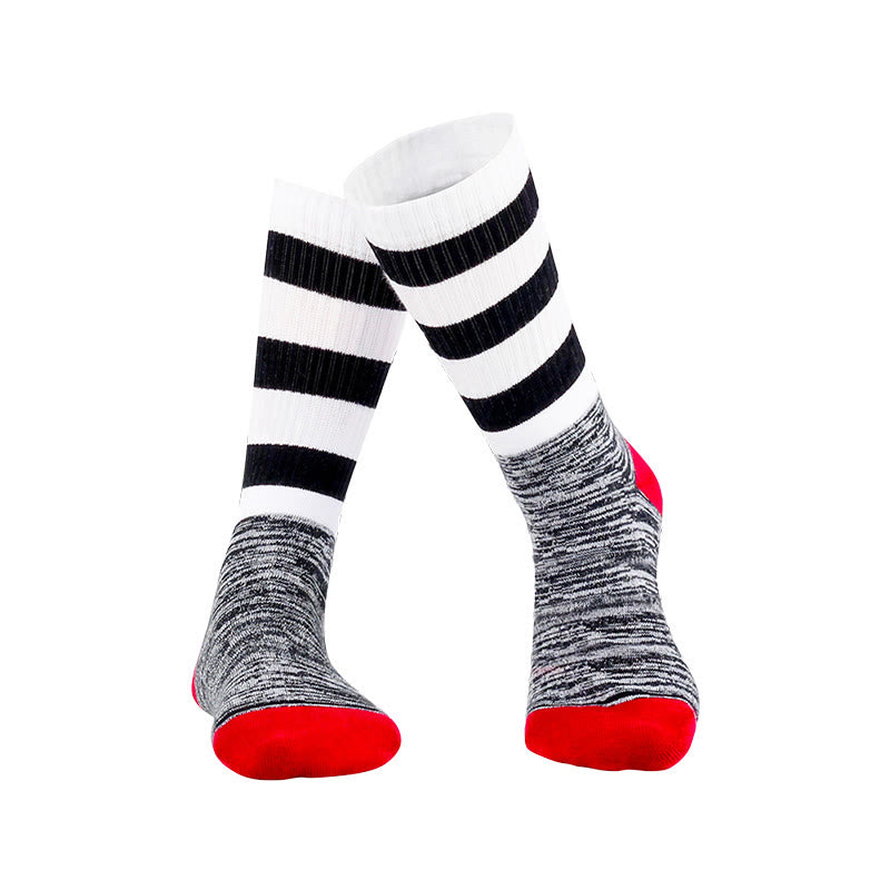 Plusock Black&White Stripes Knee High Cushioned Socks - image 1