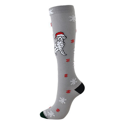 Christmas Knee High Compression Socks(6 Pairs)
