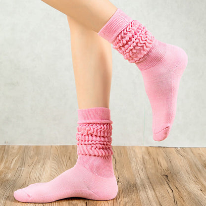 Plusock Multicolor Spiral Winter Slouch Socks(2 Pairs) - Pink - EU36-42(US3-8.5) - image 0