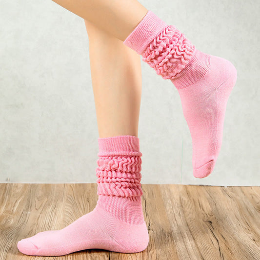 Plusock Multicolor Spiral Winter Slouch Socks(2 Pairs) - Pink - EU36-42(US3-8.5) - image 0
