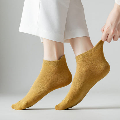 Plus Size Mesh Four Seasons Ankle Socks(10 Pairs)