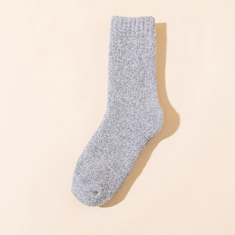 Plusock Thickened Thermal Quarter Socks(5 Pairs) - Light Gray - EU40-47(US7-13) - image 5