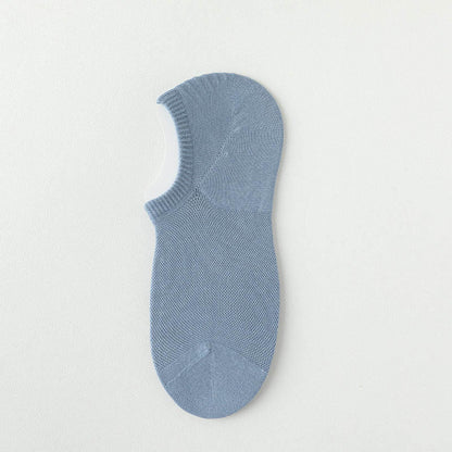 Plus Size Summer Solid Color No Show Socks(7 Pairs)