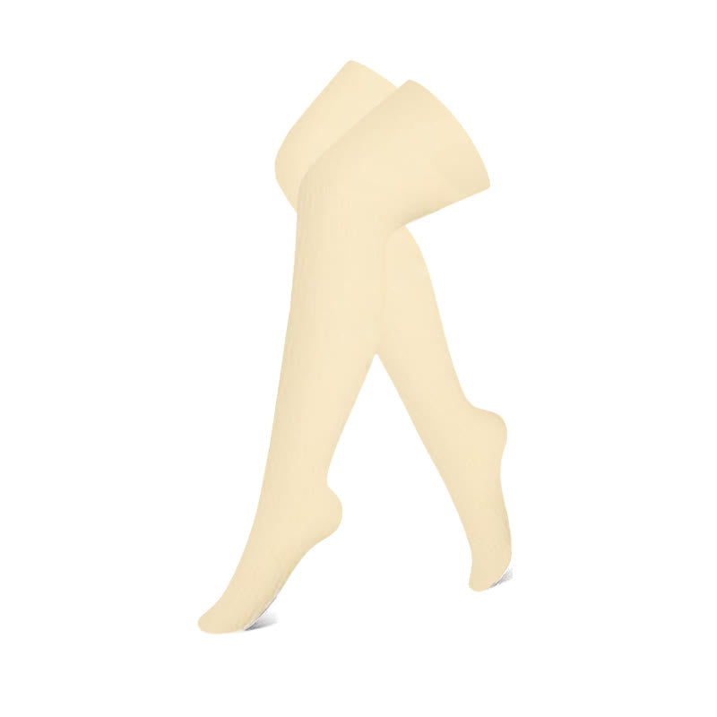 Pink Orange Beige Thigh High Compression Socks(3 Pairs)