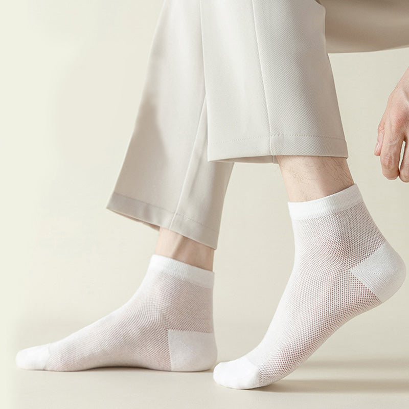 Plus Size Mesh Breathable Sports Ankle Socks(7 Pairs)