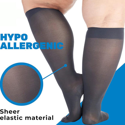Plus Size Sheer Compression Socks