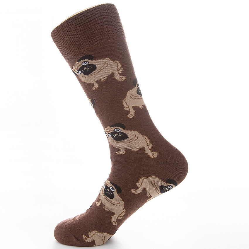Plusock Plus Size Dalmatian Series Quarter Socks(5 Pairs)