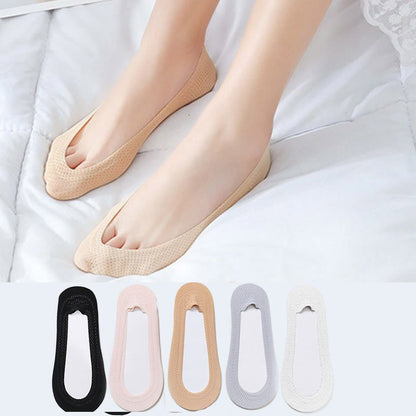 Plus Size Mesh Non Slip No Show Socks(10 Pairs)