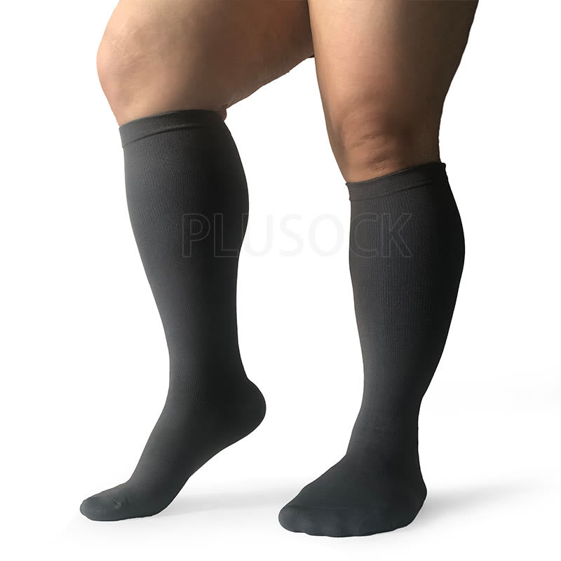 Plusock Solid Color Plus Size Compression Socks 2XL-7XL(3 Pairs) - image 8