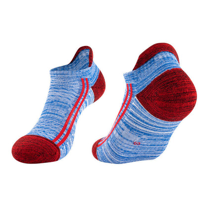 Color-Block Breathable Cotton Running Socks(6 Pairs)