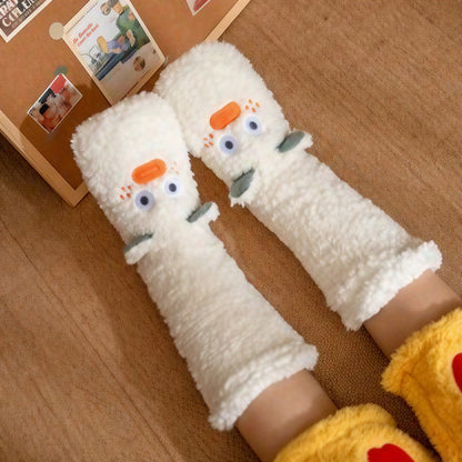 Plusock Cozy Duck Plush Tall Lounge Slipper Socks - A - EU35-42(US2-8) - image 0