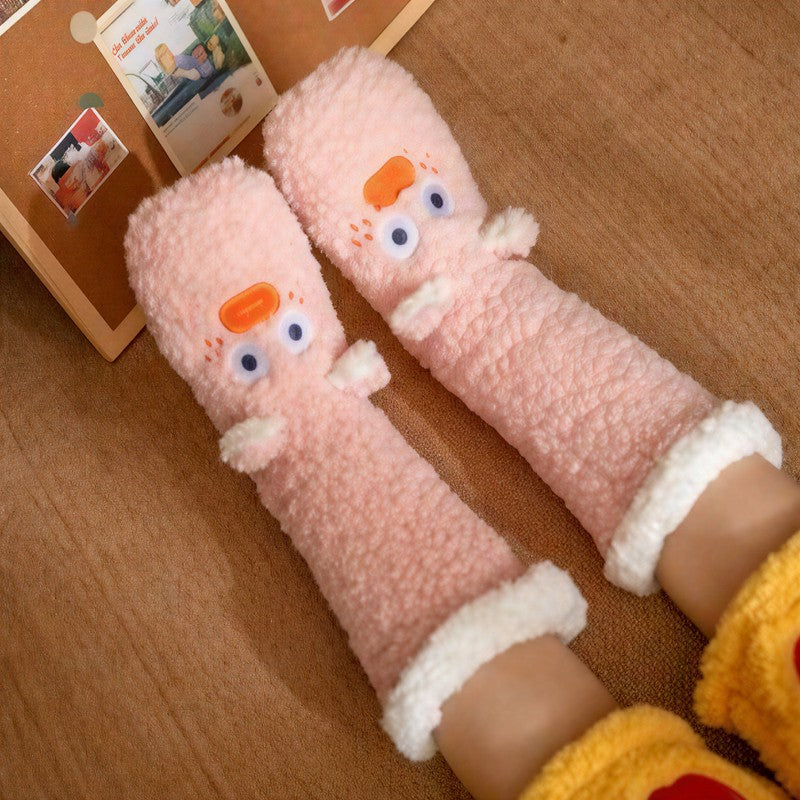 Plusock Cozy Duck Plush Tall Lounge Slipper Socks - D - EU35-42(US2-8) - image 3