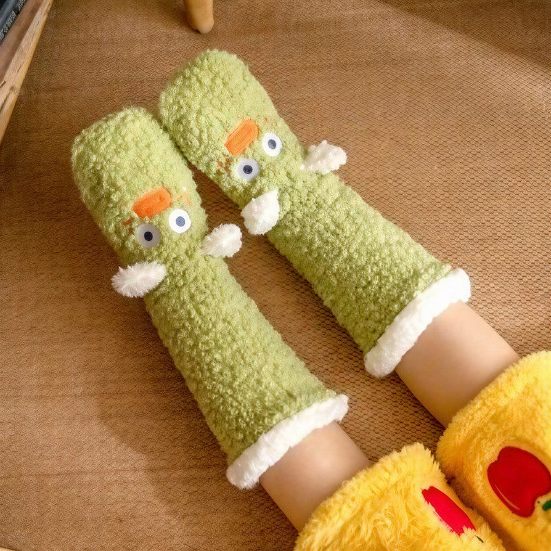 Plusock Cozy Duck Plush Tall Lounge Slipper Socks - B - EU35-42(US2-8) - image 1