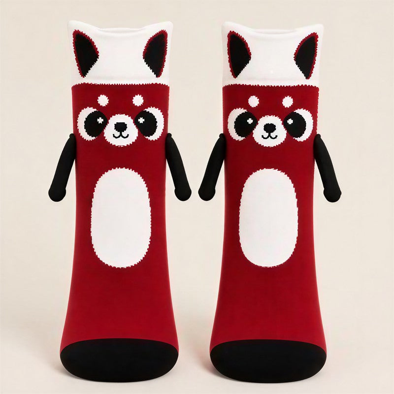 Plusock Cozy Hand Holding Animal Quarter Socks(2 Pairs) - E - EU36-41(US3-8) - image 4
