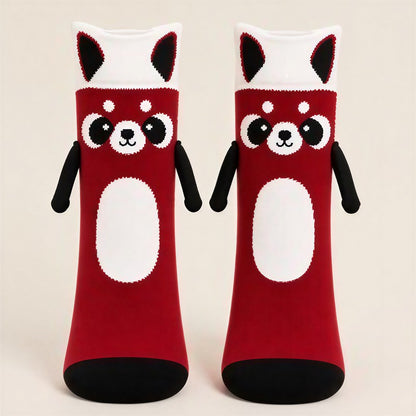 Plusock Cozy Hand Holding Animal Quarter Socks(2 Pairs) - E - EU36-41(US3-8) - image 4
